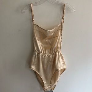 Tops - Champagne satin bodysuit Tops - Champagne satin bodysuit